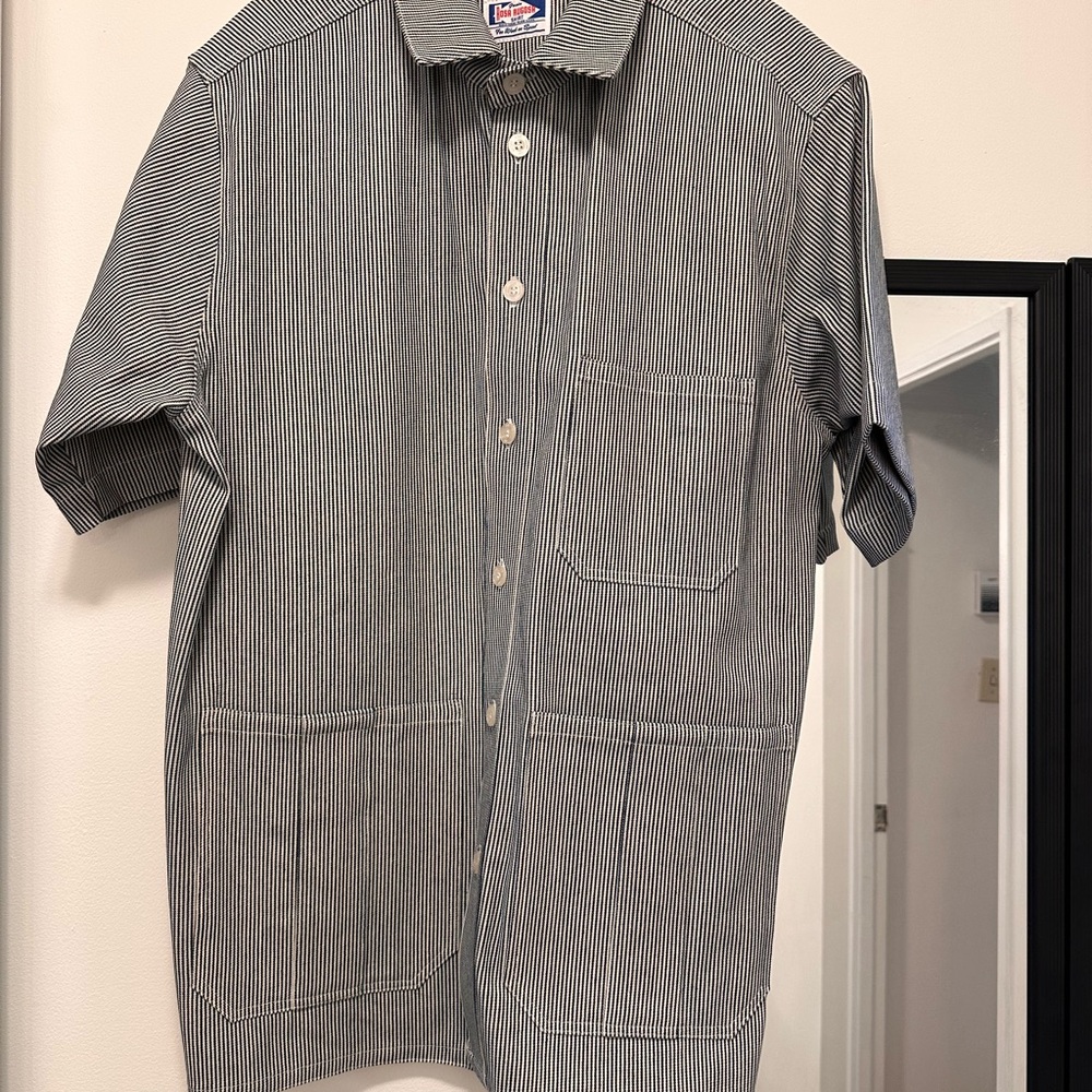 Men's Striped Short Sleeve Jacket